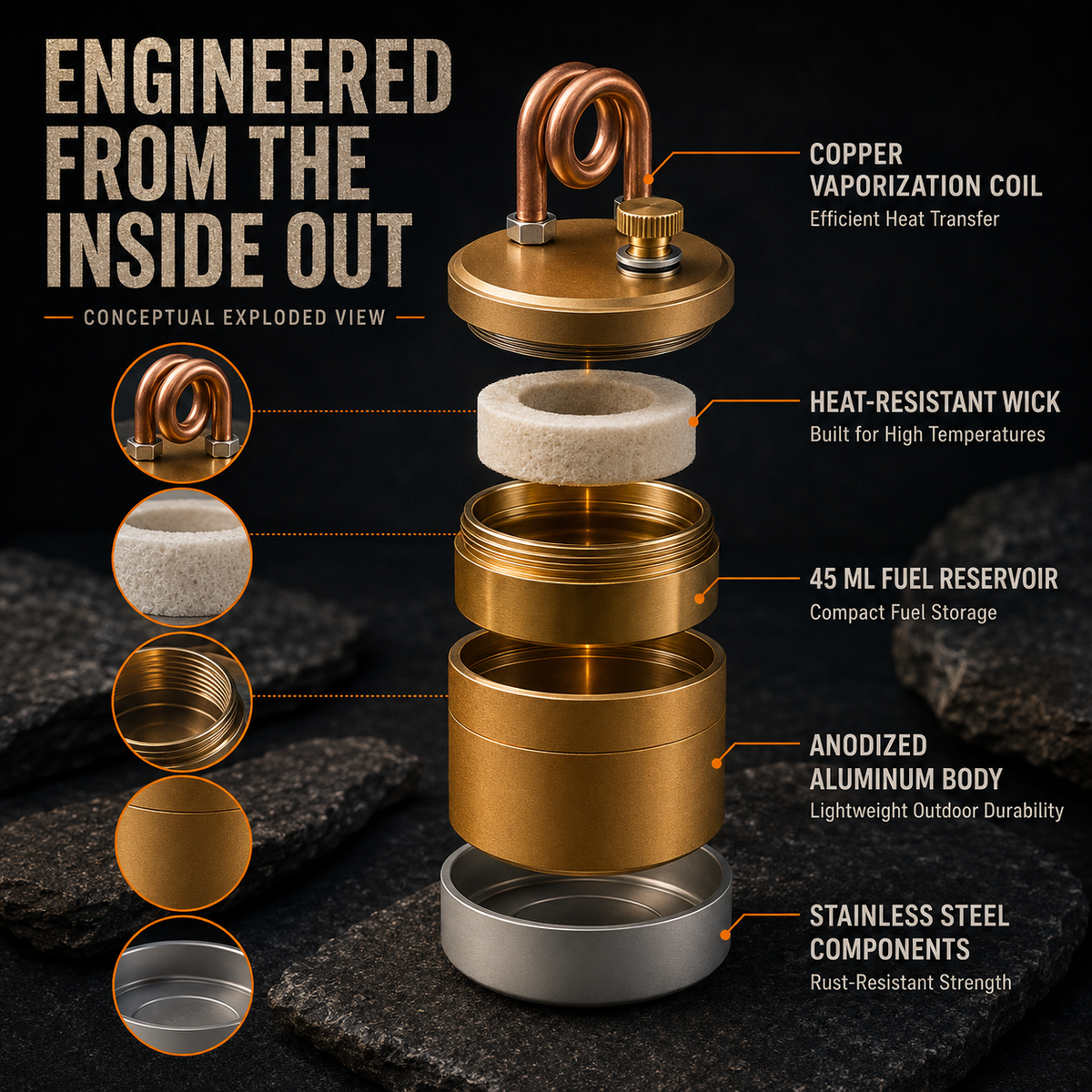 TrailPod™ Compact Alcohol Burner